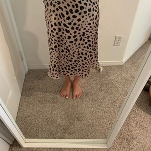 Cheetah Print Midi Skirt